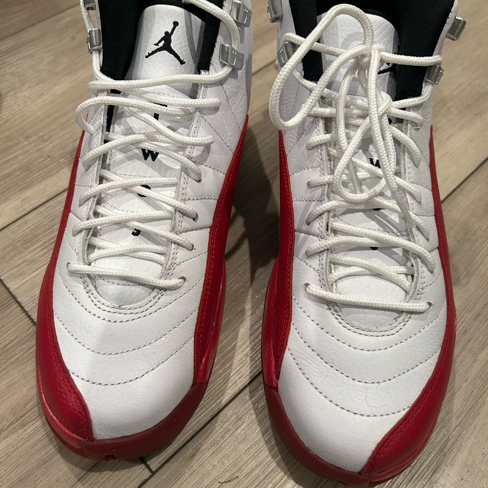 Jordan Big kids Athletic White and Red Shoes